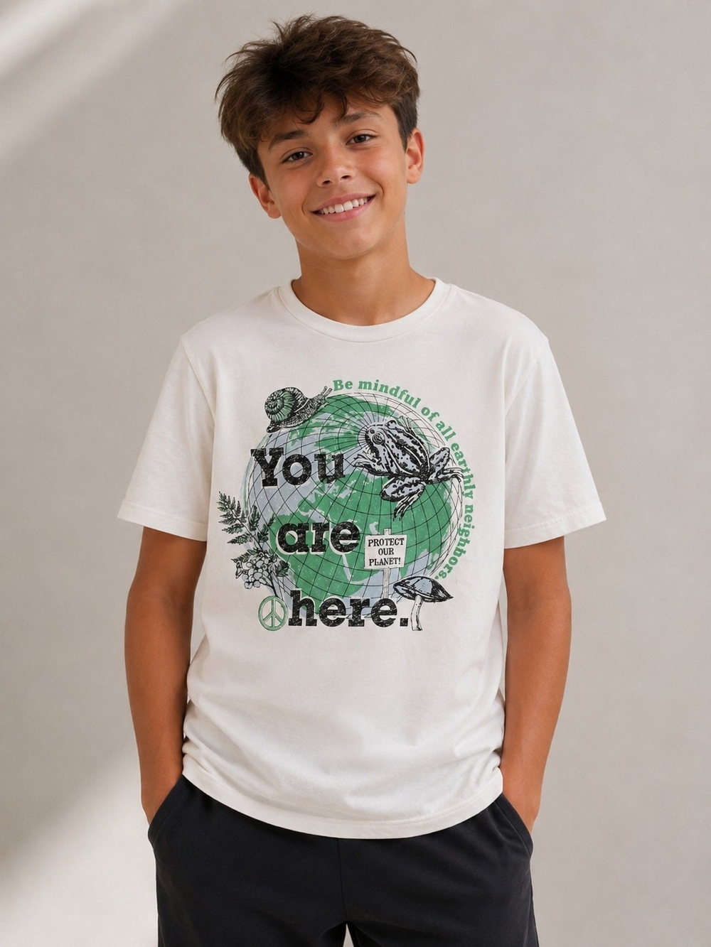 GAP Youth “Protect Our Planet” Cotton Graphic T-Shirt – XXL 14/16